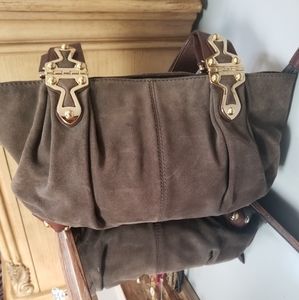 Michael Kors Green Suede Handbag